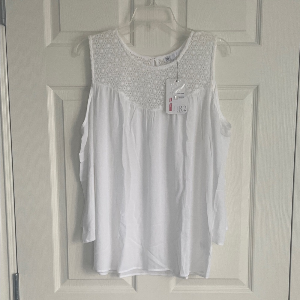 Daniel Rainn White Sleeveless Blouse